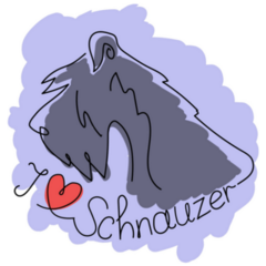 Schnauzer Love Sticker