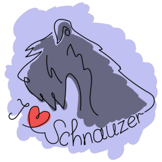 Schnauzer Love Sticker