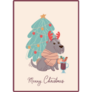 Schnauzer Merry Xmas Sticker 