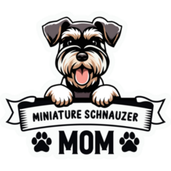 Schnauzer Mom Banner Sticker