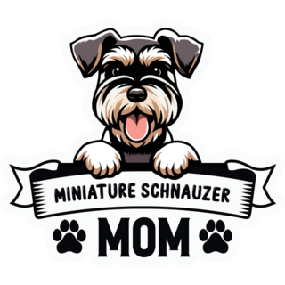 Schnauzer Mom Banner Sticker