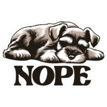 Schnauzer Nope Sticker 