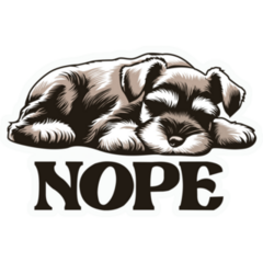 Schnauzer Nope Sticker 