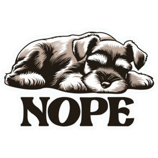 Schnauzer Nope Sticker 