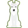 Schnauzer On Green Sticker