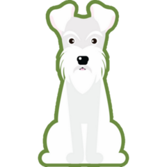 Schnauzer On Green Sticker