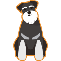 Schnauzer Orange Sticker