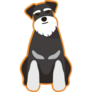 Schnauzer Orange Sticker