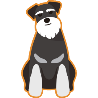 Schnauzer Orange Sticker