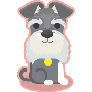 Schnauzer Pink Sticker