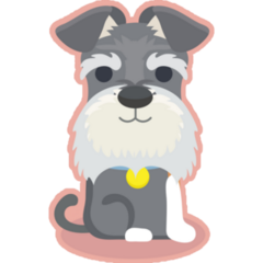 Schnauzer Pink Sticker