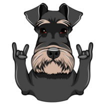 Schnauzer Rock On Sticker