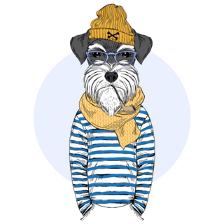 Schnauzer Sailor Sticker