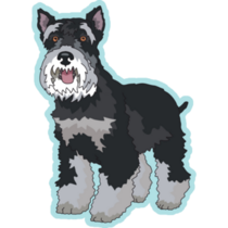 Schnauzer Side View Sticker