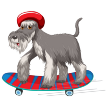 Schnauzer Skateboard Sticker
