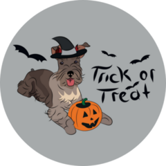 Schnauzer Trick/Treat Sticker