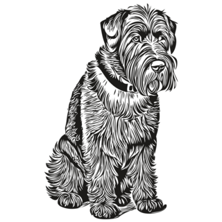 Schnauzer Waits Sticker