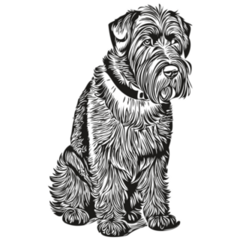 Schnauzer Waits Sticker
