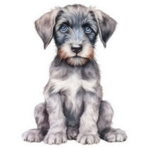 Schnauzer Watercolor Pup Sticker