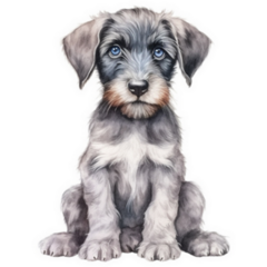 Schnauzer Watercolor Pup Sticker