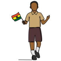 School Boy Ghana Sticker