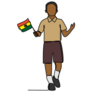 School Boy Ghana Sticker