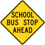 School Bus Stop Ahead Sticker
