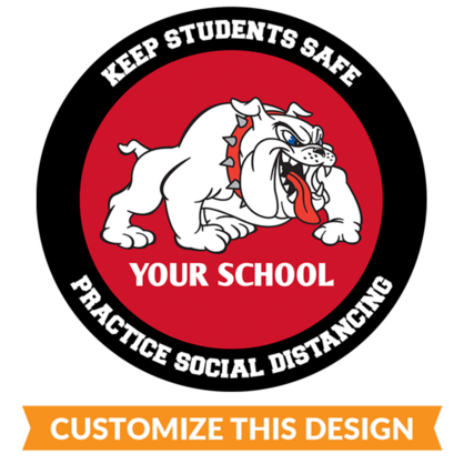 School Mascot Social Distancing Floor Sticker