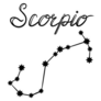 Scorpio Constellation Illustration Line Art Sticker