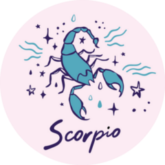 Scorpio Cute Astrological Illustration Sticker