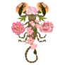Scorpio Floral Astrology Horoscope Sticker