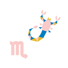 Scorpio Geometric Zodiac Sign Sticker