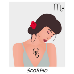 Scorpio Horoscope Scorpion Tattoo Illustration Sticker