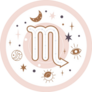 Scorpio Horoscope Sign On Pink Sticker