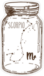 Scorpio Mason Jar Sticker