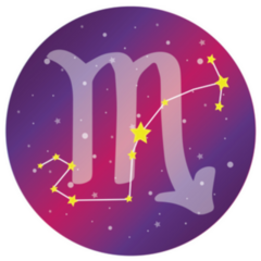 Scorpio Signs, Zodiac Space Sticker