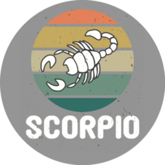 Scorpio Zodiac Logo Lettering Sticker
