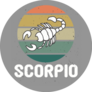 Scorpio Zodiac Logo Lettering Sticker
