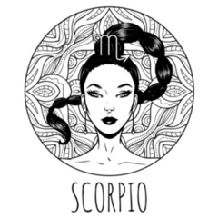 Scorpio Zodiac Sign Beautiful Horoscope Symbol Girl Sticker