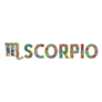 Scorpio Zodiac Sign Cute Cartoon Lettering Sticker