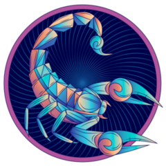 Scorpio Zodiac Sign Futuristic Blue Scorpion Sticker