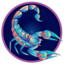 Scorpio Zodiac Sign Futuristic Blue Scorpion Sticker