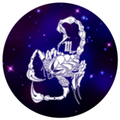Scorpio Zodiac Sign In Galaxy Sticker