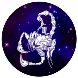 Scorpio Zodiac Sign In Galaxy Sticker