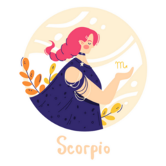 Scorpio Zodiac Sign Water Female Energy Sticker