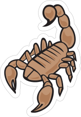 Scorpion Mascot Sticker