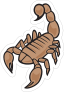 Scorpion Mascot Sticker