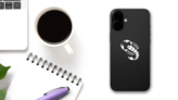 Scorpion With Dot On Forehead Sticker on a Phone (New) example