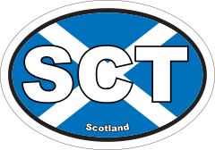 Scotland Sct Flag Oval Sticker