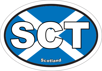 Scotland Sct Flag Oval Sticker